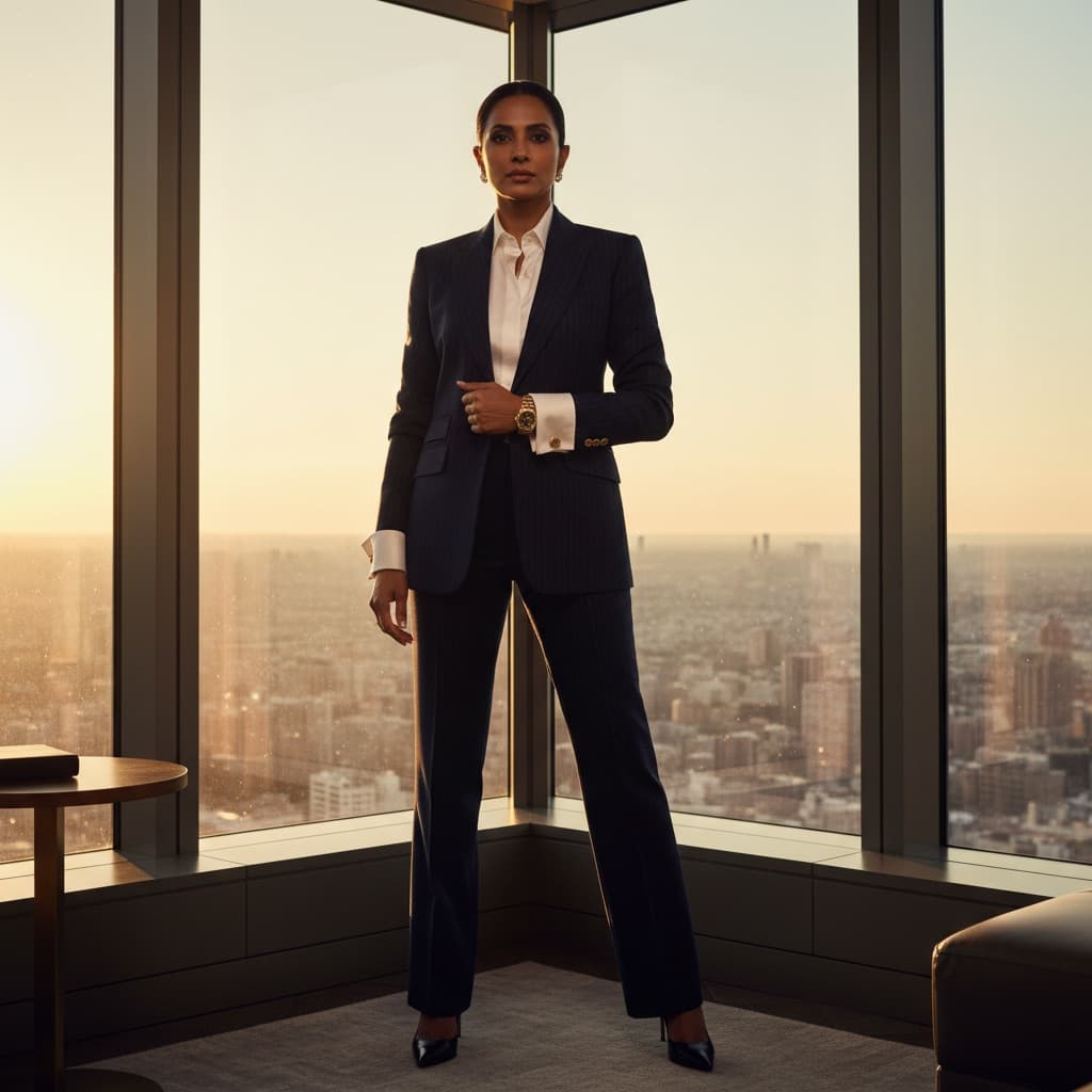 Professional woman commanding respect in boardroom